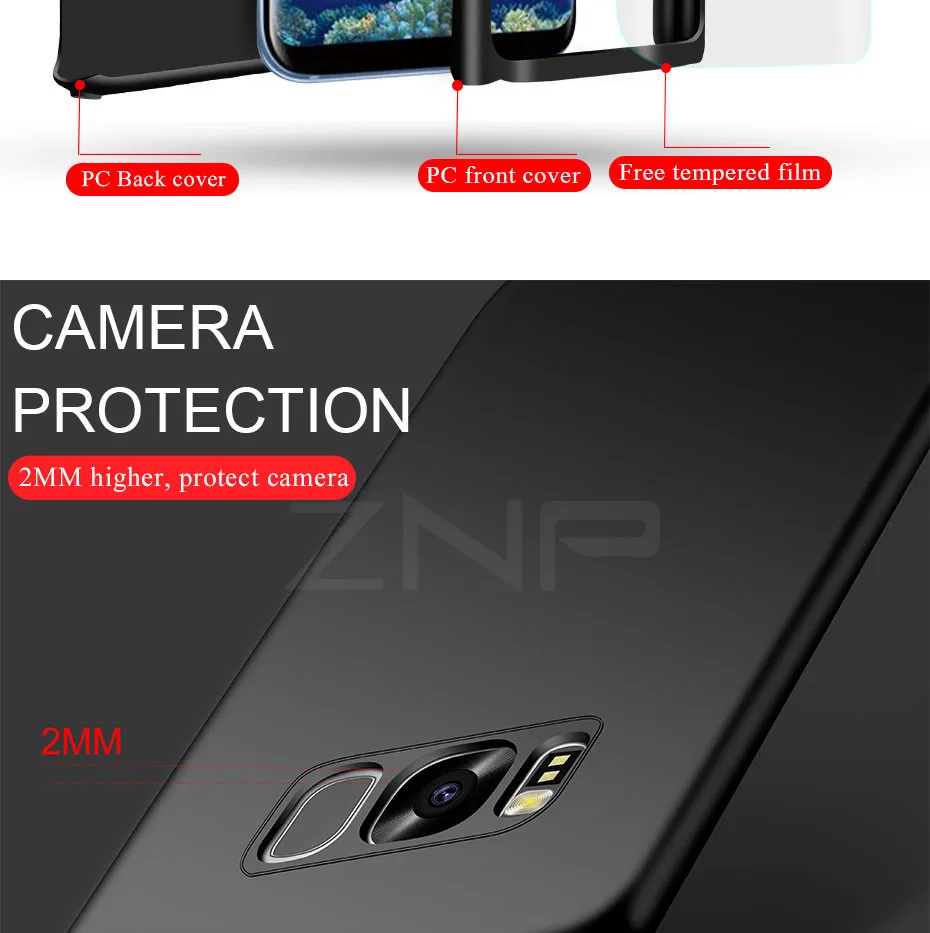 ZNP защитный чехол на 360 градусов для samsung Galaxy S9 S8 Plus Note 8 чехол для samsung S8 Note 8 Защитная пленка для экрана