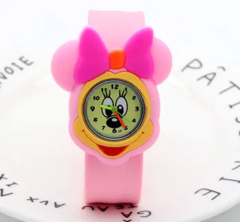 

Cute students cartoon quartz wristwatch children Slap watch Mickey watches kid boy women girls relojes