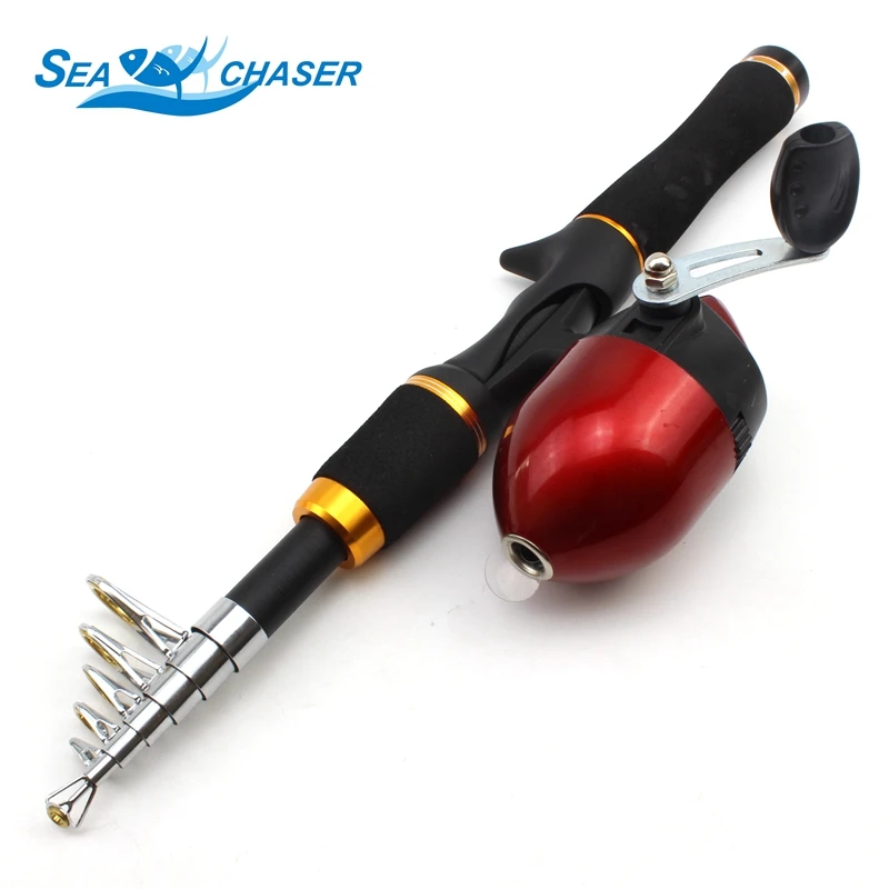 NEW High Quality 1.65m carbon Telescopic Fishing Rod Reel Portable Travel Baitcasting Fishing Rod Casting Rods Combo