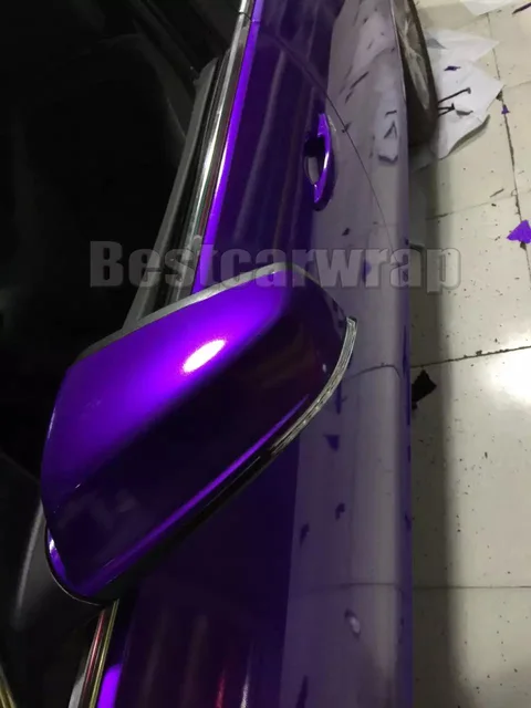 Glossy Metallic Vinyl Midnight Purple Car Wring With Air Bubble Glossy Metallic Vinyl Midnight Purple Car Wring With Air Bubble Free Pearl Gloss Foil Size