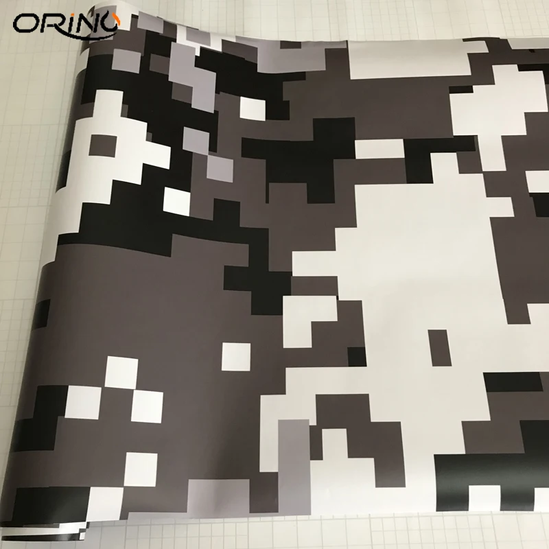 Black Grey White Digital Vinyl Film Sticker-4