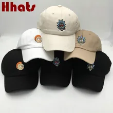 which in shower cotton embroidery Rick and Morty cap cartoon Rick Smoking dad hats for women men hip hop snapback baseball caps