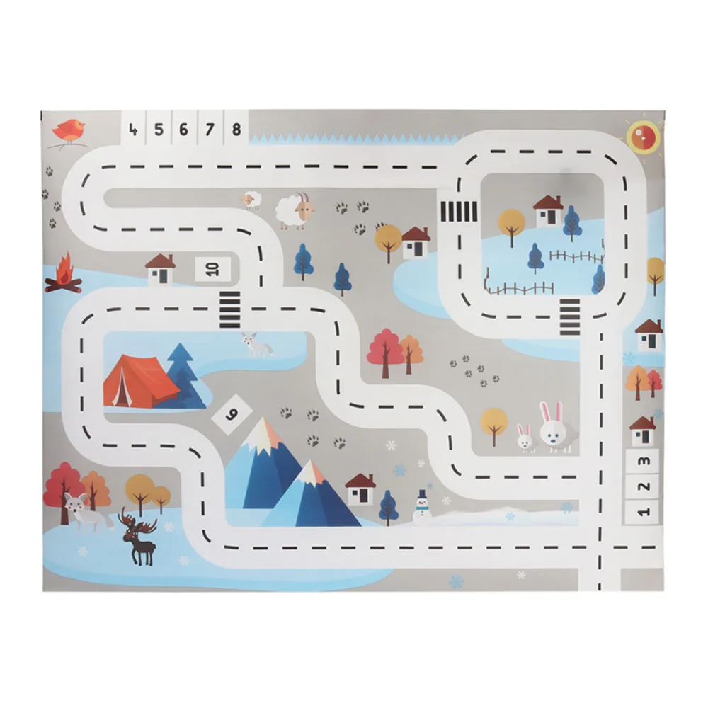 rugs puzzle mat Parking lot map Mat Roadmap Toy Map DIY Car Model Toy Climbing Mats 4