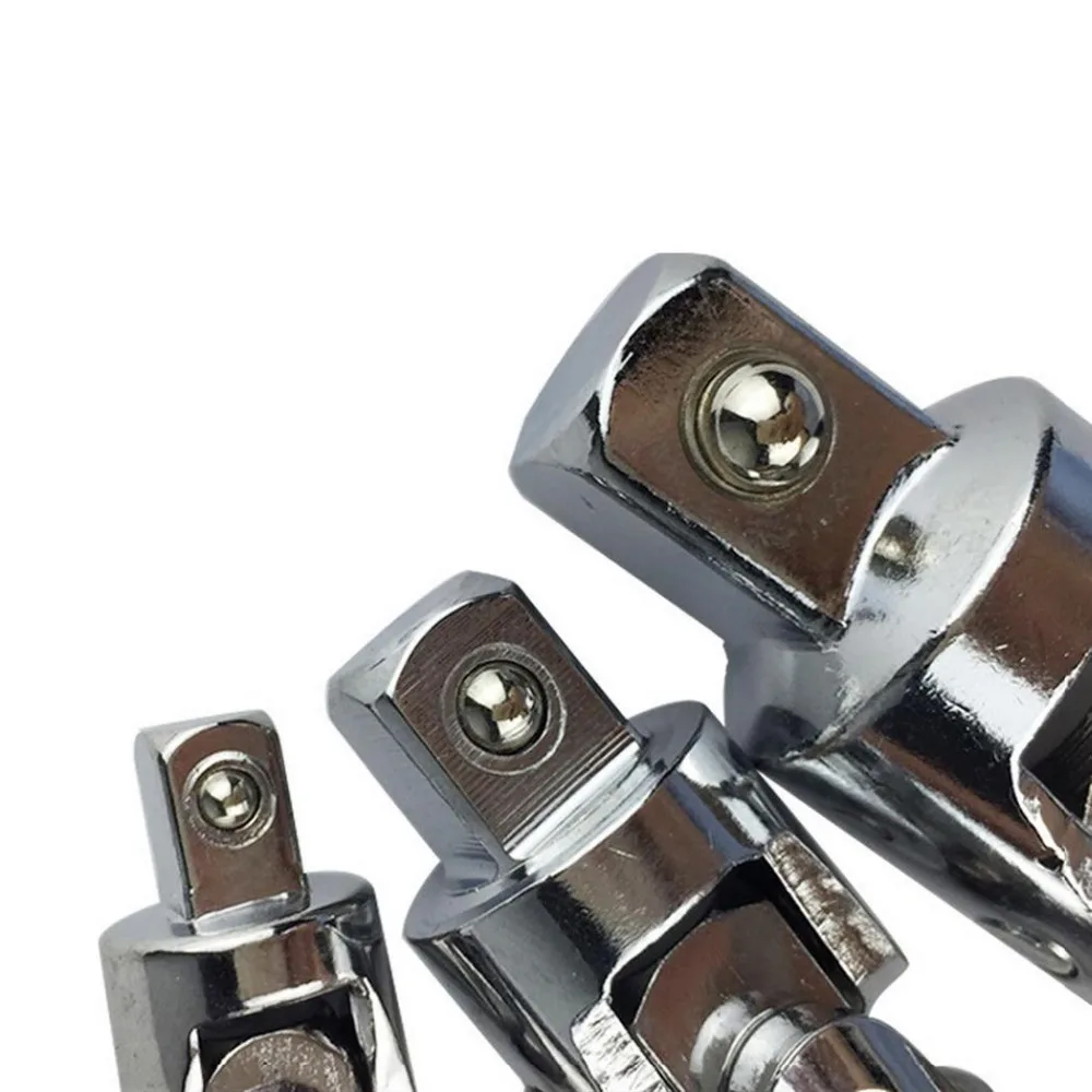

Durable 3Pcs Socket Wrench Joint Set Tool Kit 1/4 3/8 1/2 Rotary Torque wrench socket universal wrench steckdose dopsleutelset