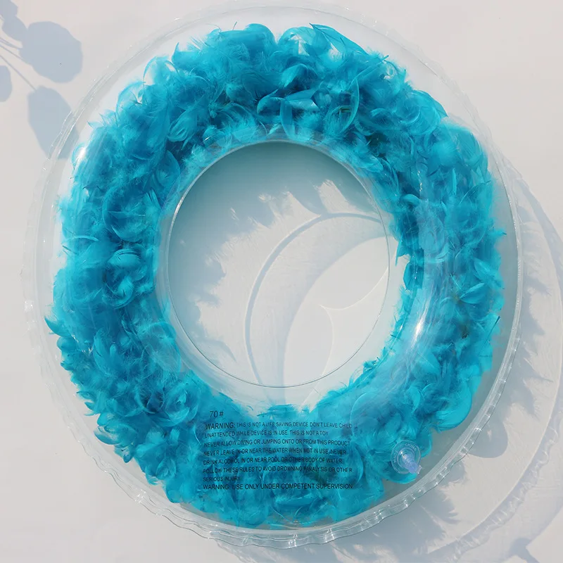 70-80-90CM-Gaint-Inflatable-Swimming-Ring-With-Feathers-For-Adults-And-Kids-Pool-Float-Circle
