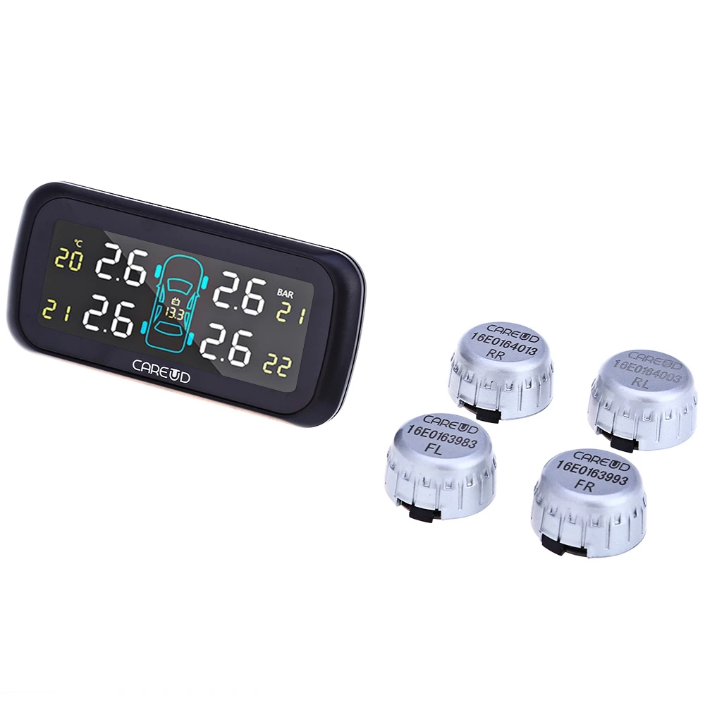 

U903 4 External Sensors 12V Pressure Monitoring System Car Vehicle Electronic Pressure & VacuuTPMS PSI BAR Diagnostic Tool
