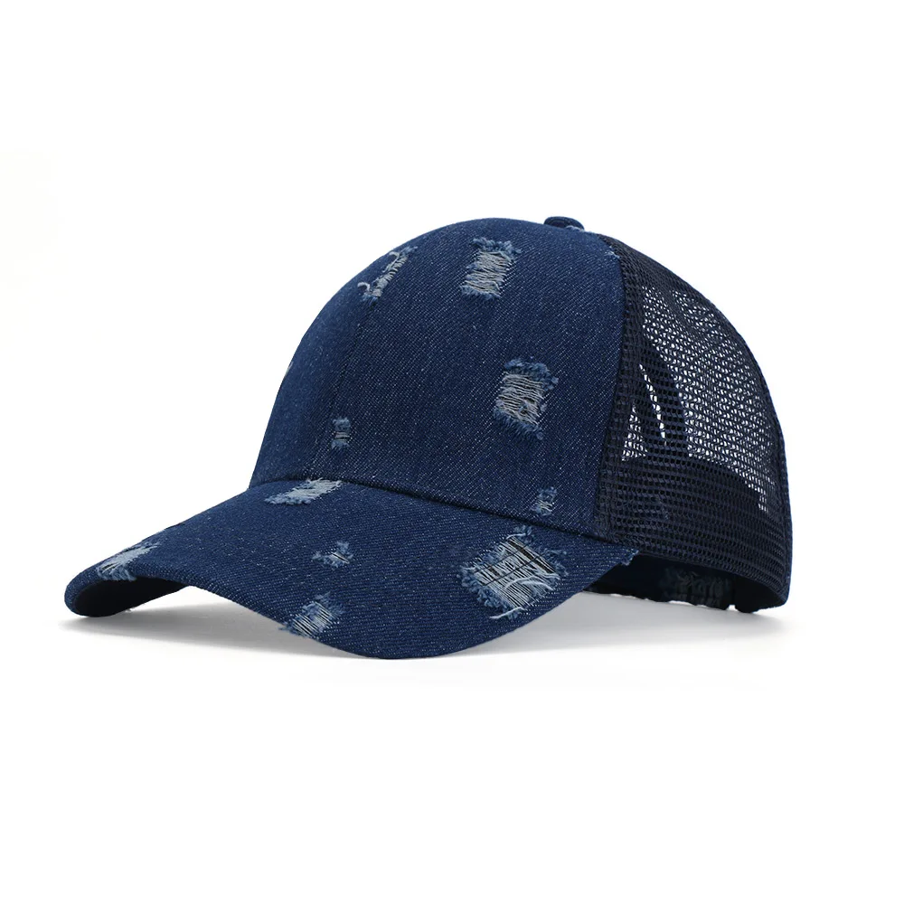 Okdeals Women Holes Jeans Baseball Cap For Unisex Adjustable Snapback