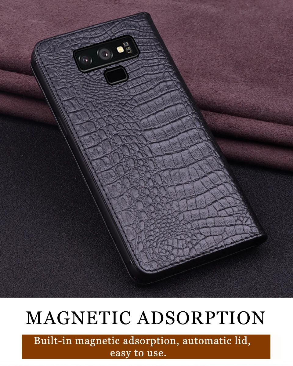 Чехол книжка из натуральной кожи для Samsung Galaxy Note 9|Бамперы| |