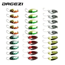DAGEZI 30пк/лот металлические приманки рыболовные приманки ложка приманки с 3G рыбалки приманки 6 цветов Розничная Коробка рыболовные снасти коробки рыбалка