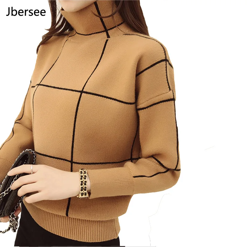 Sweater Women 2018 Winter Autumn Knitted Sweater Warm Thincken Turtleneck Pullover Long Sleeve Fashion Stripe Womens Sweaters Sweater Women 2018 Winter Autumn Knitted Sweater Warm Thincken Turtleneck Pullover Long Sleeve Fashion Stripe Womens Sweaters