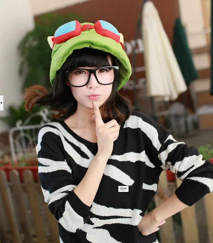 Swift Scout Timor Teemo's Hat Men Women LOL Merchandise side Cosplay Party Warm Hat Army Green Cap cosplay hats