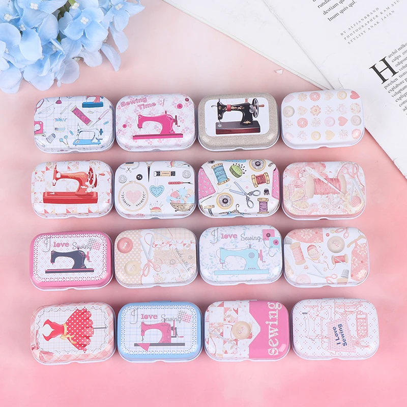 

1PCS Sewing Mini Tin Box Sealed Jar Packing Boxes Jewelry Candy Box Small Storage