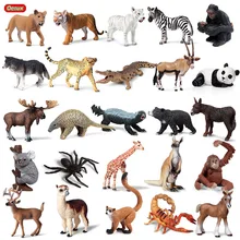 Oenux дикий зоопарк моделирование животных модель фигурки лев тигр лошадь крокодил Жираф фигурка коллекция детские игрушки