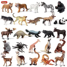 Oenux oryginalne dzikie Zoo imitacje zwierząt figurki postaci lew tygrys koń krokodyl żyrafa figurka kolekcja zabawka dla dzieci