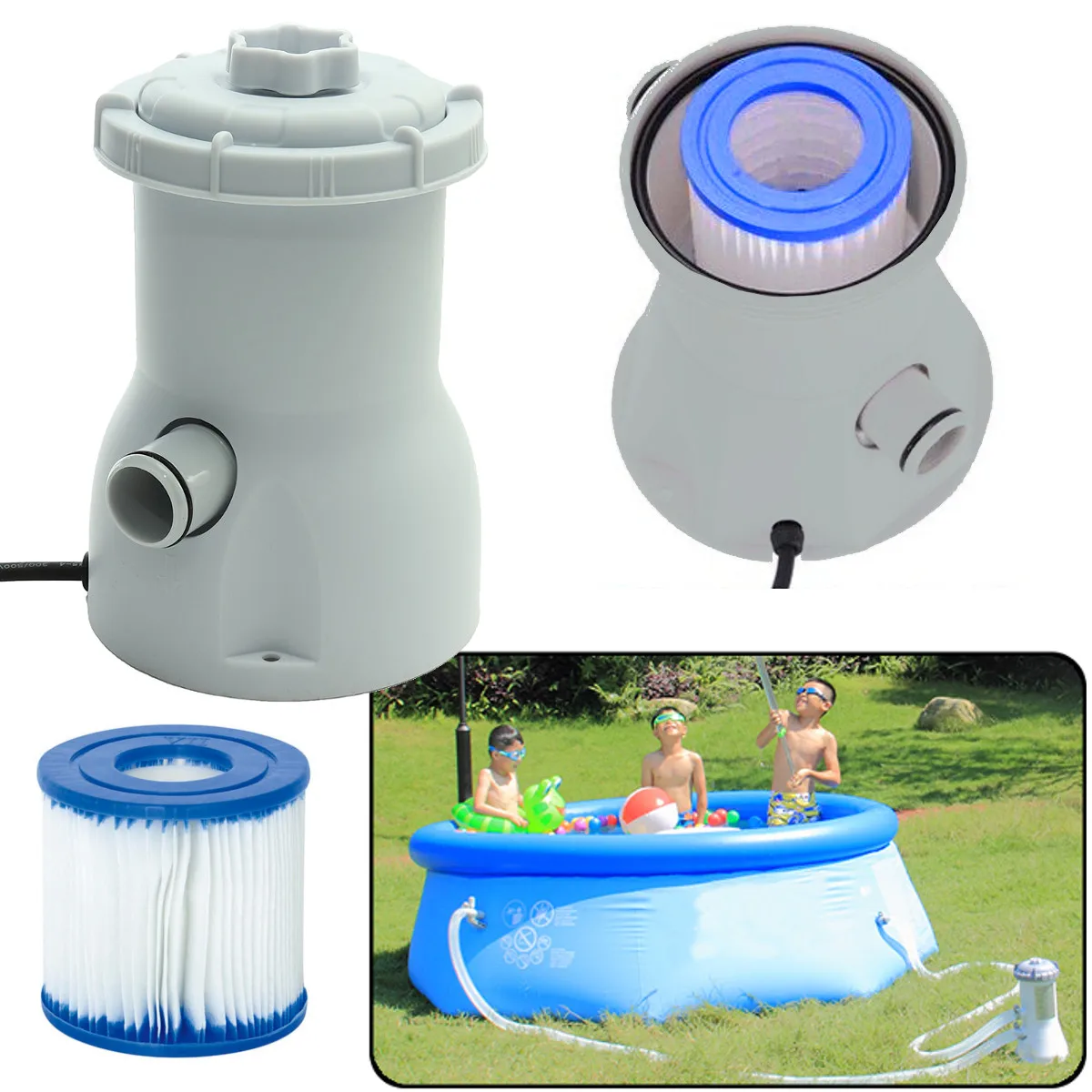 

220V Electric Filter Pump Swimming Pool Filter Pump Water Clean Clear Dirty Pool Pond Pumps