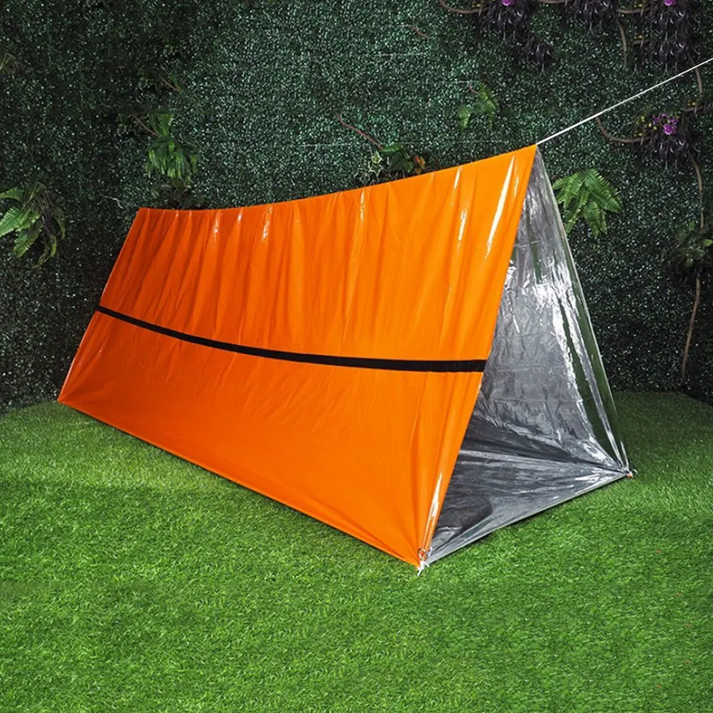 

1.5 X 2.4m Camping Tent Portable Emergency Survival Blanket Mountaineering Non-woven fabric Tent Cold protection Warm S