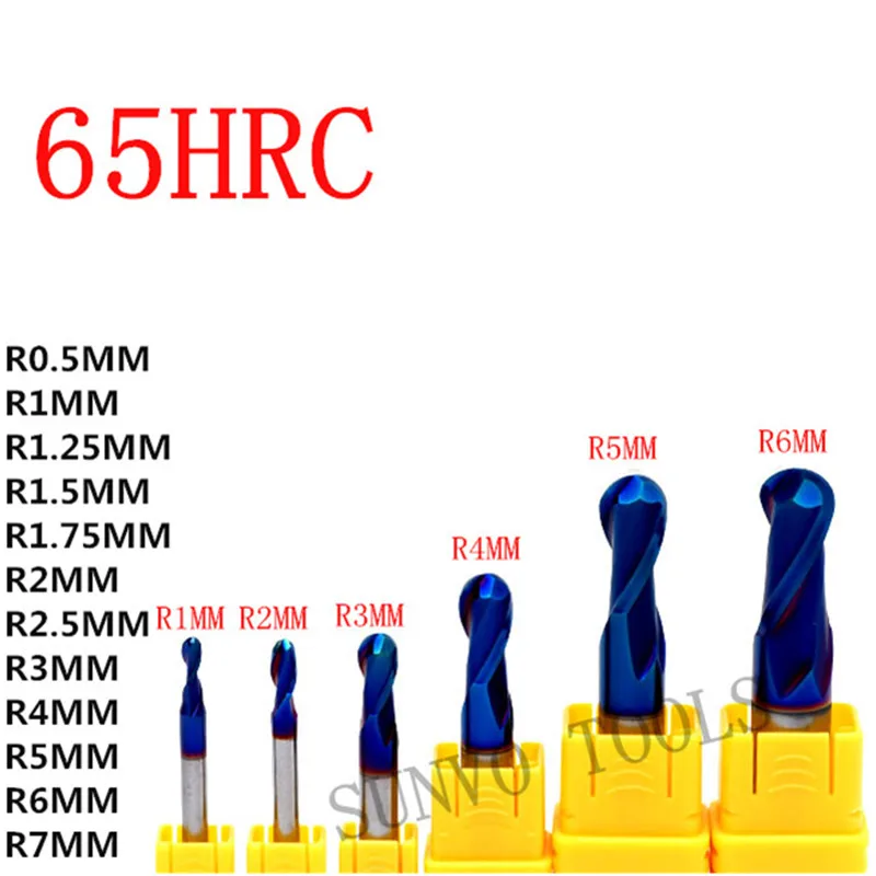 1 мм 2 мм 3 мм 4 мм 6 мм 8 мм 10 мм 2 флейты HRC55 HRC65 HRC50 карбид вольфрама сферические концевые фрезы Спиральные Биты ЧПУ концевые фрезы