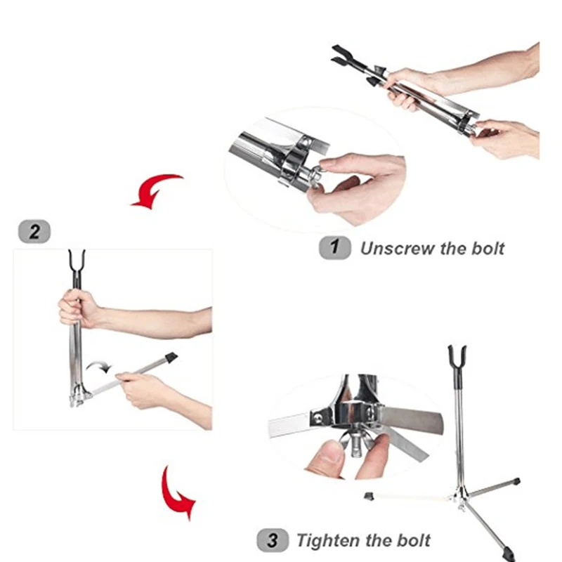 1 Pc Archery Recurve Bow Stand Traditional 3 Legs Holder Stainless Steel Bow Stand Outdoor Shooting Sports Accessories 1 Pc Archery Recurve Bow Stand Traditional 3 Legs Holder Stainless Steel Bow Stand Outdoor Shooting Sports Accessories