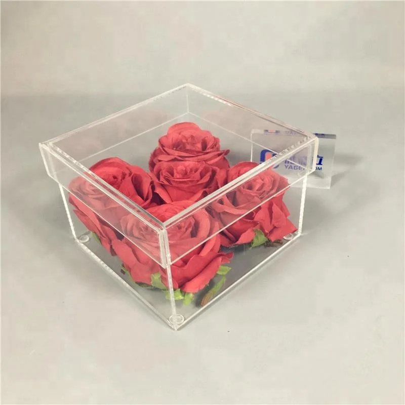 

Acrylic Clear Flower Box Christmas Storage Box Transparent Xmas Valentine's Day Without Flowers