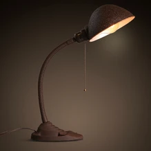 American Industrial Retro Office Study Bedroom Bedside Creative Iron Table Lamp Free Shipping