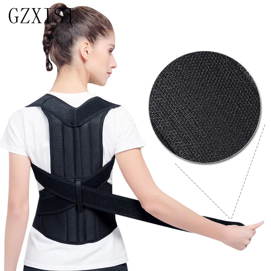  Male Female Body Shaper Adjustable Posture Corrector brace shoulder back support belt Lumbar Suppor