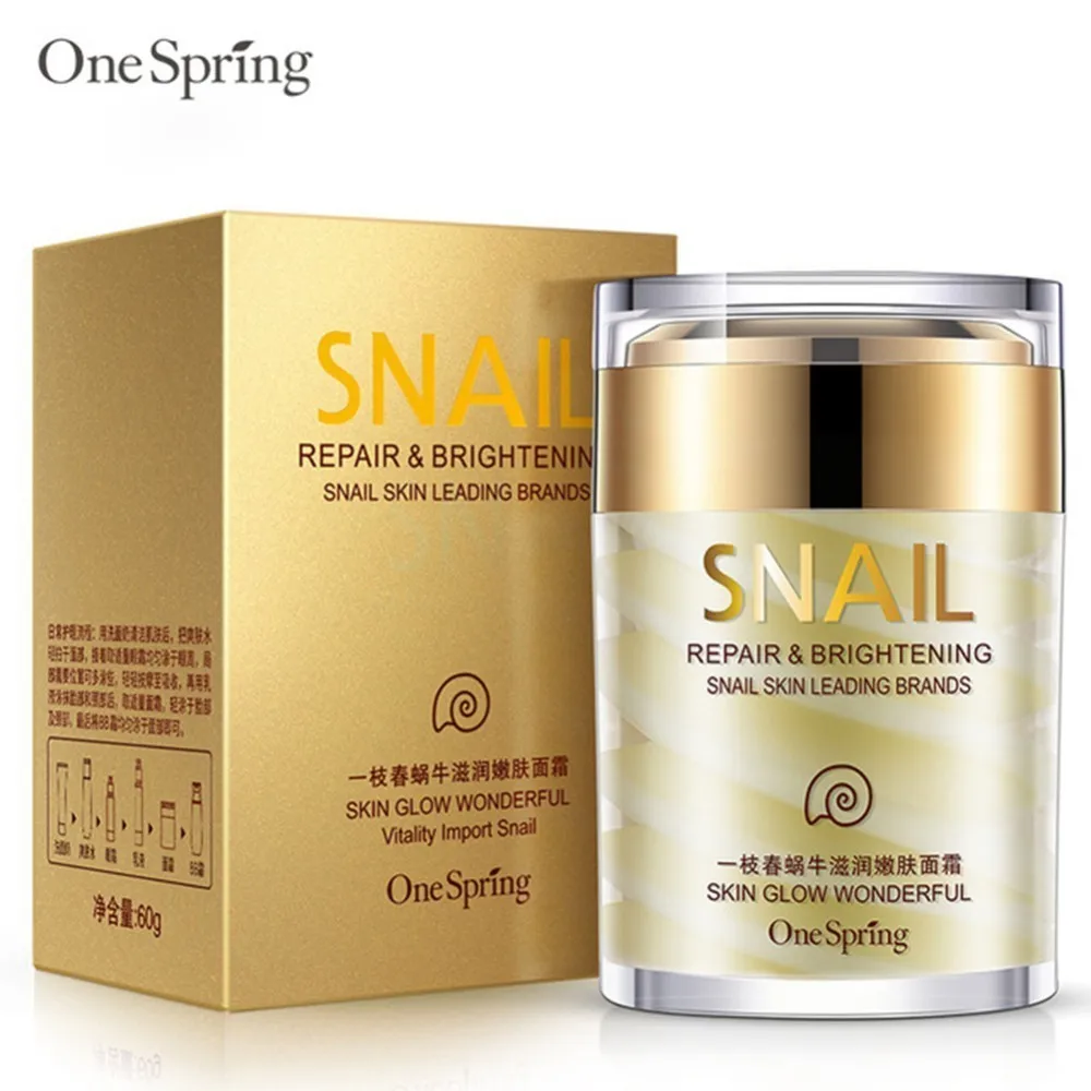 Natural Snail Cream Facial Moisturizer Face Cream Whitening Ageless Anti Wrinkles Lifting Facial Fi