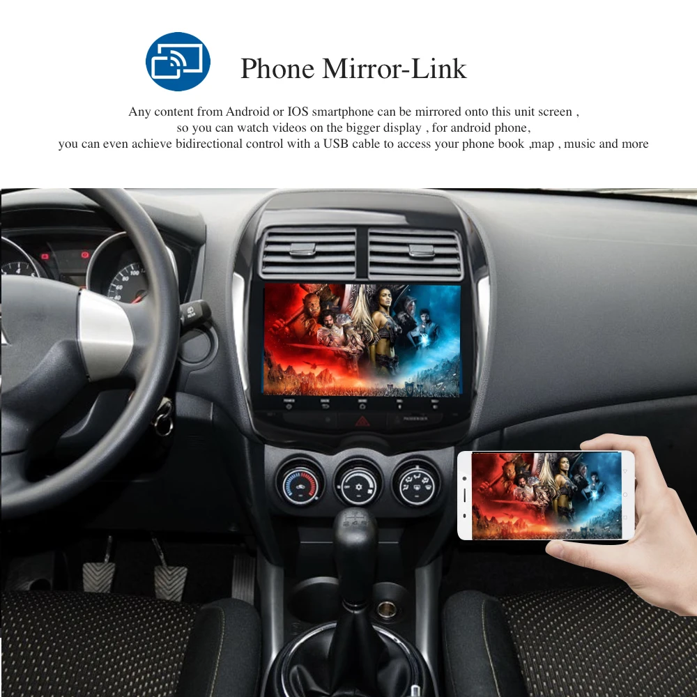 Cheap Radio android 8.1 GPS Navi for Mitsubishi ASX RVR 2010+ Outlander sport autoradio navigation head unit multimedia stereo 2Gb Ram 3