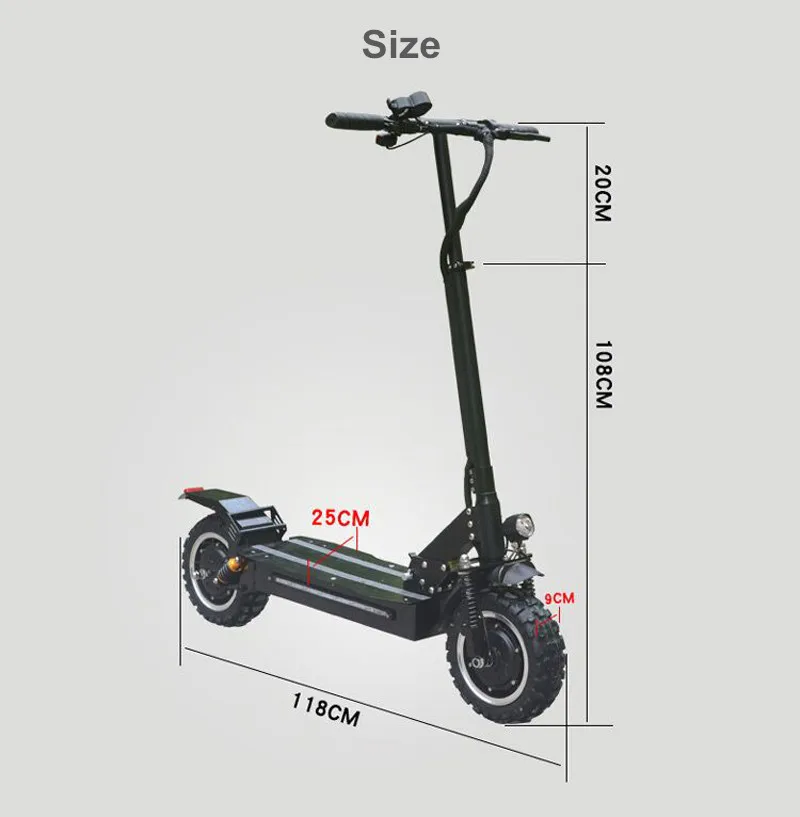  11inch Off Road Electric Scooter 60V 2400W 65Km/h Strong powerful new Foldable Electric Bicycle fol