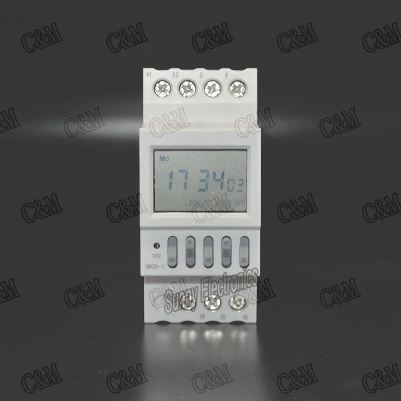 

Micro-computer Time Control Switch Timer Electronic Programmable Digital TIMER SWITCH Relay Control 220V 16A Din Rail Mount