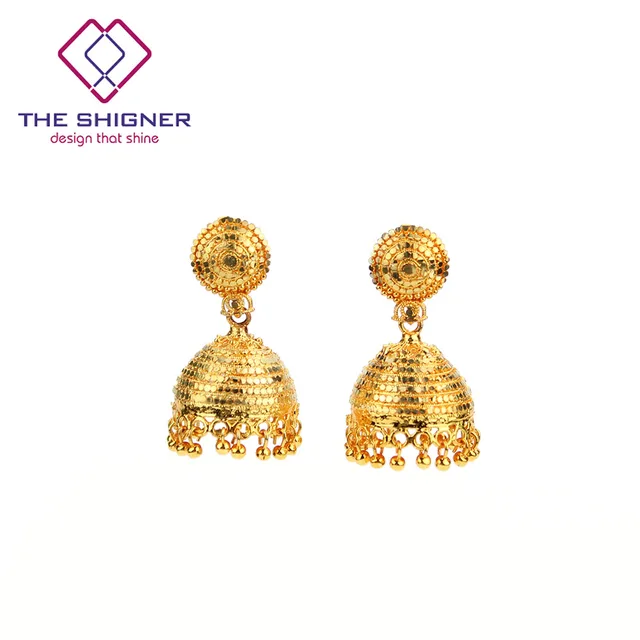 The Shigner Ethnic Indian Dazzling Golden Birdcage Jhumka Jhumki The Shigner Ethnic Indian Dazzling Golden Birdcage Jhumka Jhumki Earring India Clic Tribal Tradition Dangle Earrings