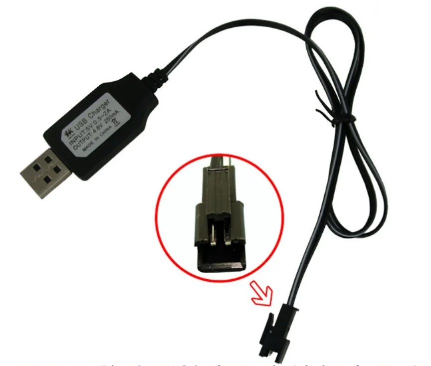 30 шт. SM 4 8 V 250mA 5V 0 5 2A USB зарядное устройство кабель для R/C модели хобби запасные
