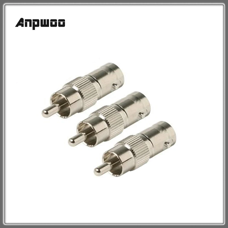 Anpwoo оптовый штекер BNC на RCA коаксиальный кабель Разъем адаптер F/M пара для системы