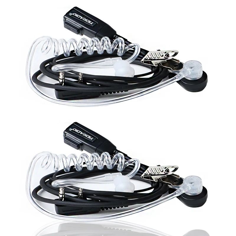 

2PCS TID 2 Pin PPT Air Acoustic Tube Headphones VOX Function Earpieces for Baofeng uv-5r bf-888s Walkie talkie