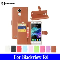 Blackview R6 личи кожа искусственная кожа бумажник Стенд чехол Дл Blackview R6 дневник дизайн противоударный слоты для карт памяти