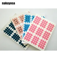 10 листов/Лот) Высокое качество спираль крест кинезиологическая лента 3 мм X 4 мм 9 шт./лист физиотерапия Крестовая лента