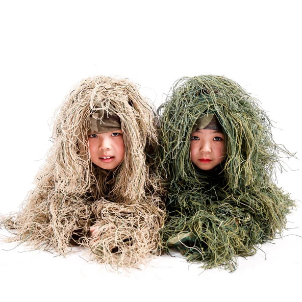 Детский костюм Джунгли Ghillie Мужская камуфляжная тактическая забавная униформа
