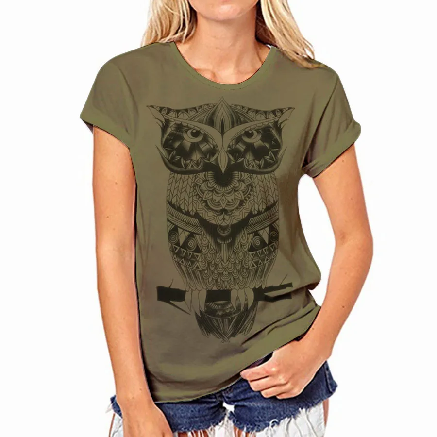 

Summer Harajuku T-shirt Women clothes 2017 Owl Print O-Neck Short Sleeve T Shirt Women Tops Tshirt Femme Casual Tee Shirt YF1033