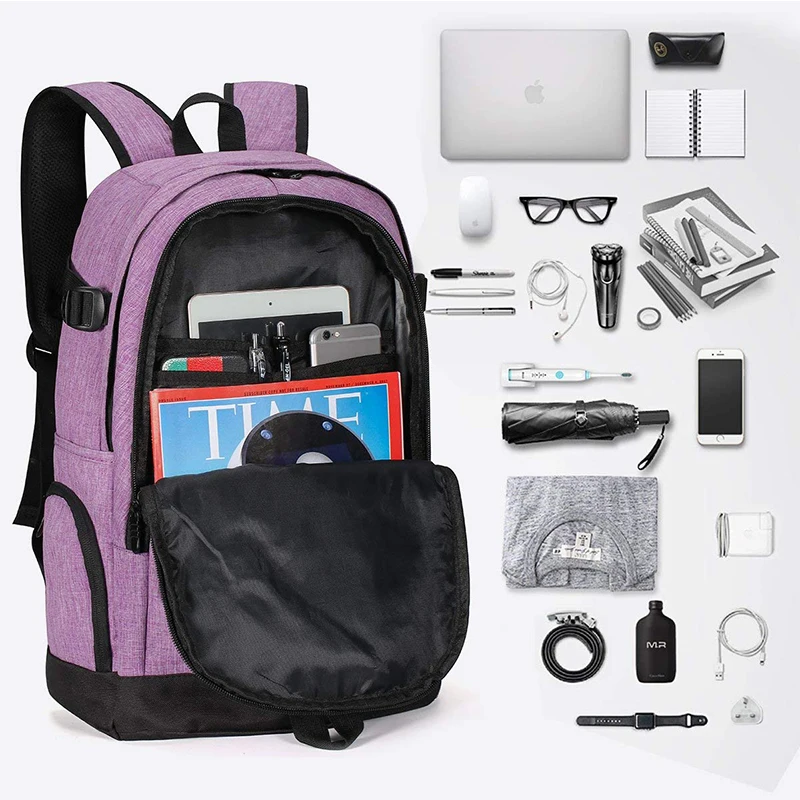 Female Backpacks USB Charging Backpack 15inch Laptop Bag School Bag For Teenager Fashion Male Girls Leisure Travel Bagpack Women (1)