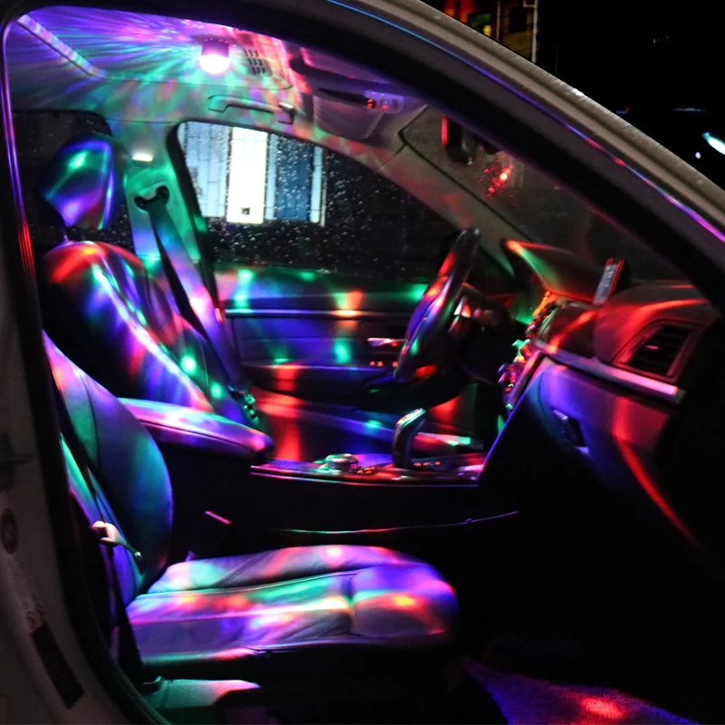 

Crystal Mini USB Party Light Disco Ball Led Magic Sound Control DJ Stage Light Colorful Strobe Lamp for Party Wedding Decoration