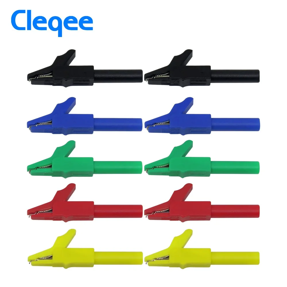 Cleqee P2007 10 шт крокодил 4 мм банан Женский Джек тестовый адаптер|Детали