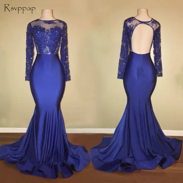 Long Sleeve Mermaid Prom Dresses