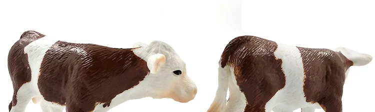 Ферма птицы Kawaii моделирование мини молоко Корова Крупный рогатый скот бык теленок пластик бык животное модель фигурка игрушки Фигурки домашний декор украшения