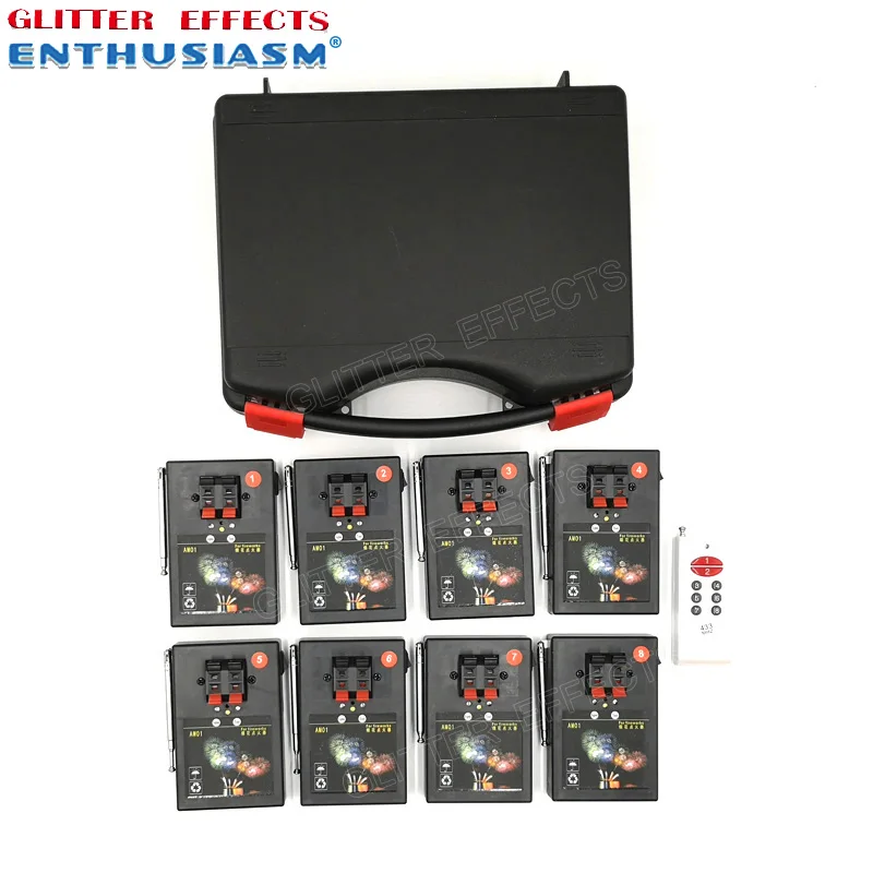 

AM01R-8 eight and 16 channel receiver remote control wedding machine with plastic case