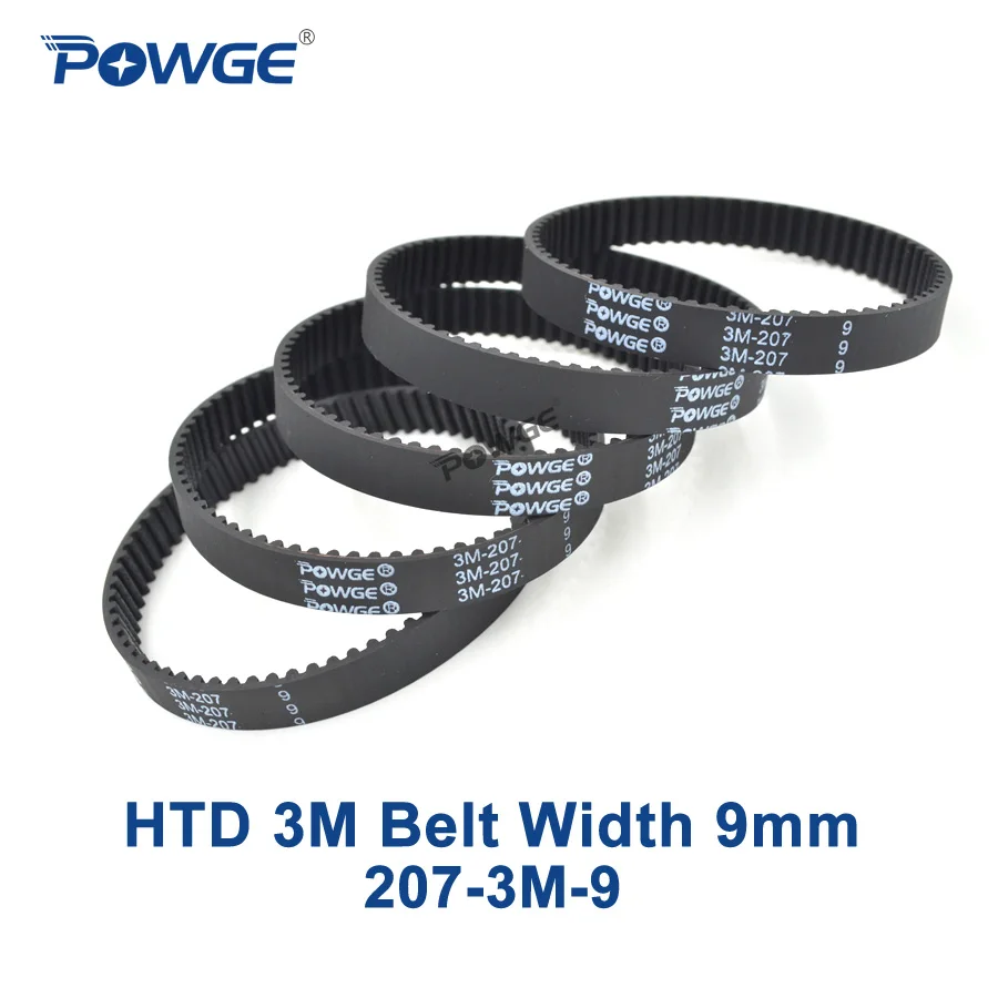 Ремень ГРМ POWGE HTD 3M 5 шт. 207 дюйма 3 м 9 шагов длина = мм ширина зубцы 69 резиновый