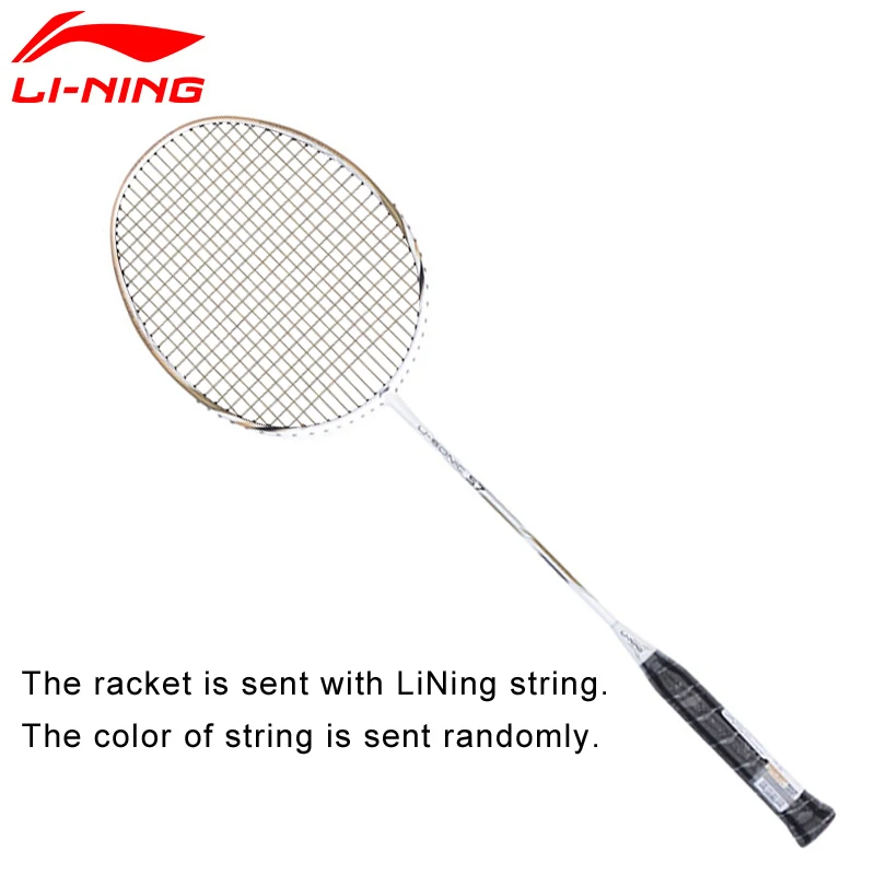 Li Ning U Sonic 57 ракетки для бадминтона с веревкой профессиональные Углеродные