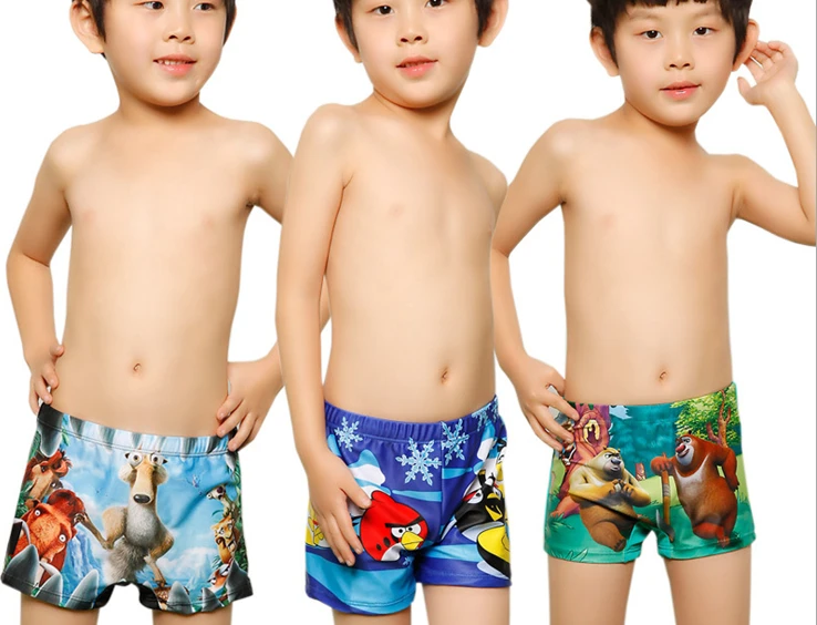 Baby Boys Swimming Trunks Cartoon Polyester Bathing Suit Children Swimwear SE