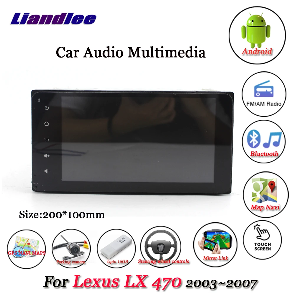 Liandlee автомобильная система Android для Lexus LX 470 2003~ 2007 радио Viedo стерео BT Камера gps навигационная карта навигация HD экран мультимедиа