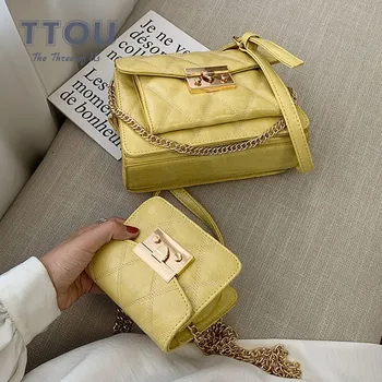 

TTOU Fashion Women Shoulder Bags Designer Quality Leather Chain Female Flap Bag Vintage Small Ladies' Messenger Bag sac a main