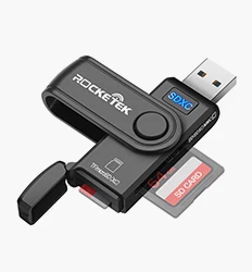 Rocketek micro card reader OTG для устройств Android, Подключение Micro USB, считывает и записывает sd-карты, карты Micro SD и usb-концентратор