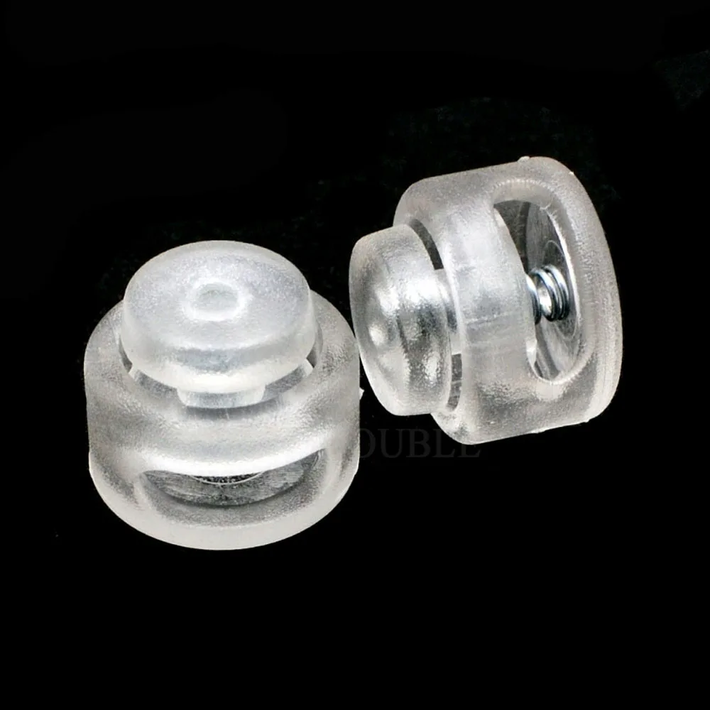 Cord Lock Toggle Stopper Plastic Toggle Clip For Paracord/Backpack Clear White